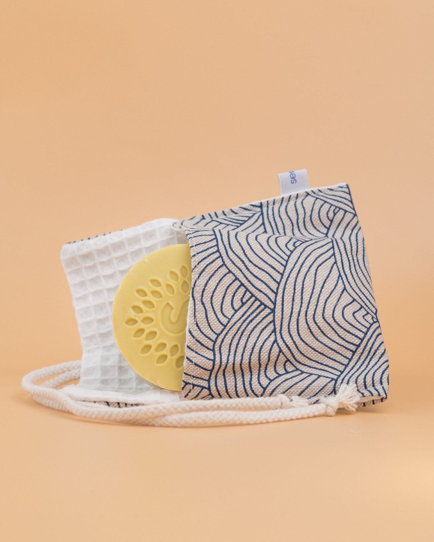 pochette à savon vagues bleues pochette à savon vagues bleues