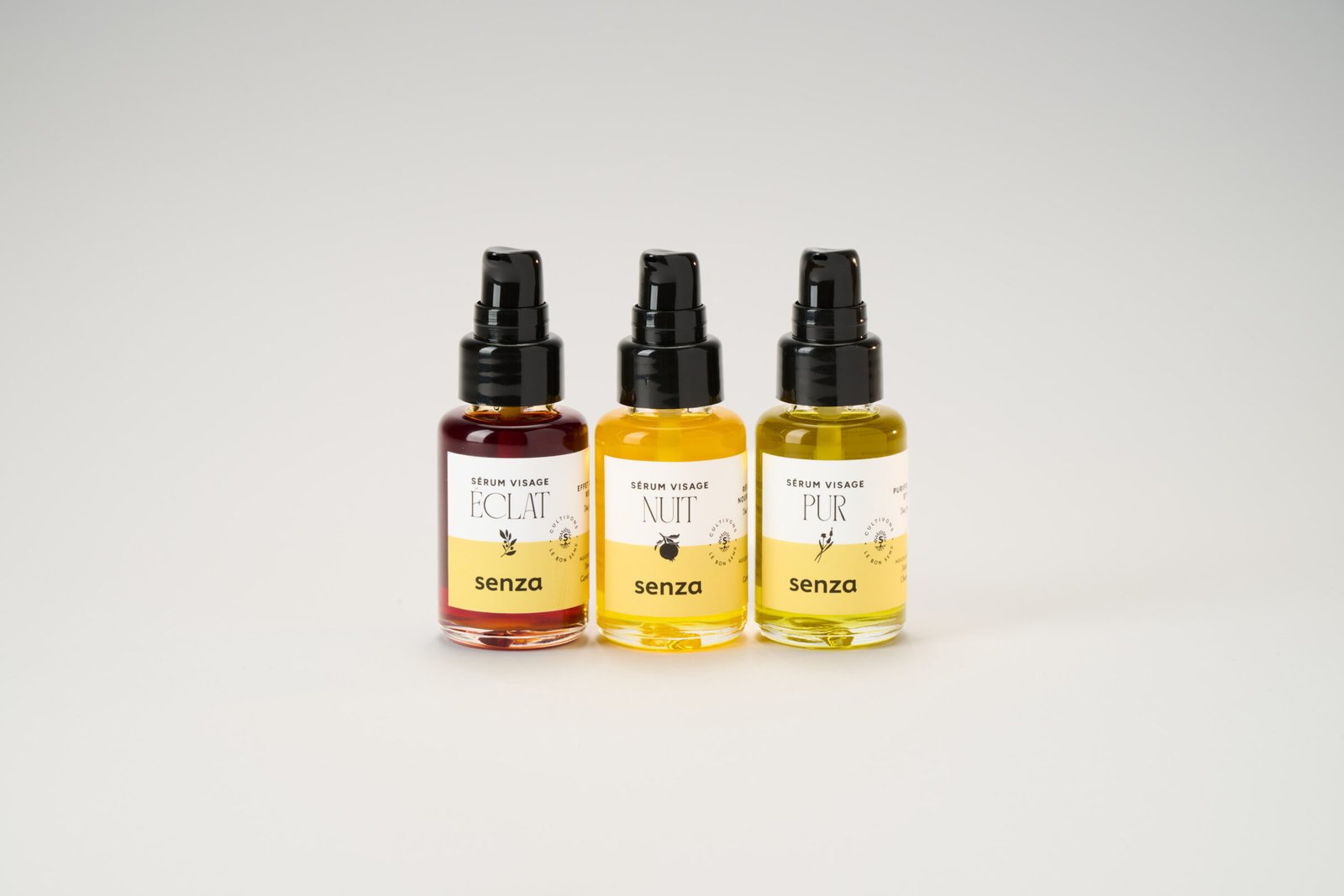 Gamme Sérums Gamme complète des 3 sérums Senza