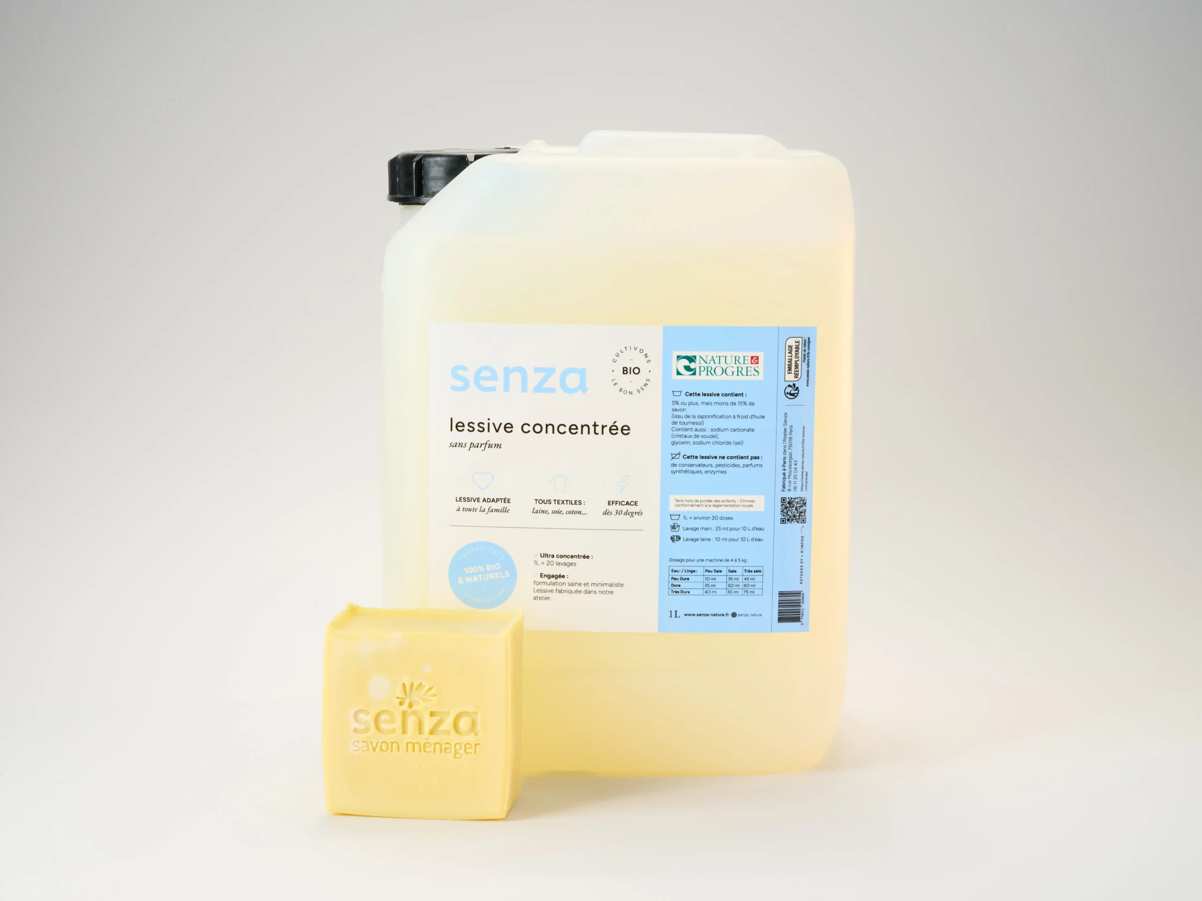 Lessive hypoallergenique naturel pour les peaux sensibles par Senza