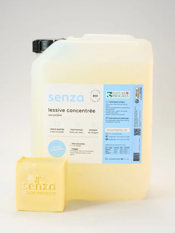 Lessive hypoallergenique naturel pour les peaux sensibles par Senza